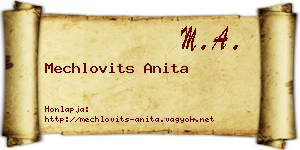 Mechlovits Anita névjegykártya
